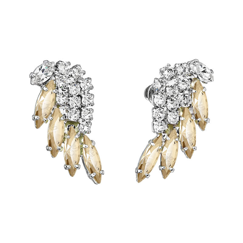 SMALL WINGS GOLDEN SHADOW SWAROVSKI® CRYSTAL EARRINGS
