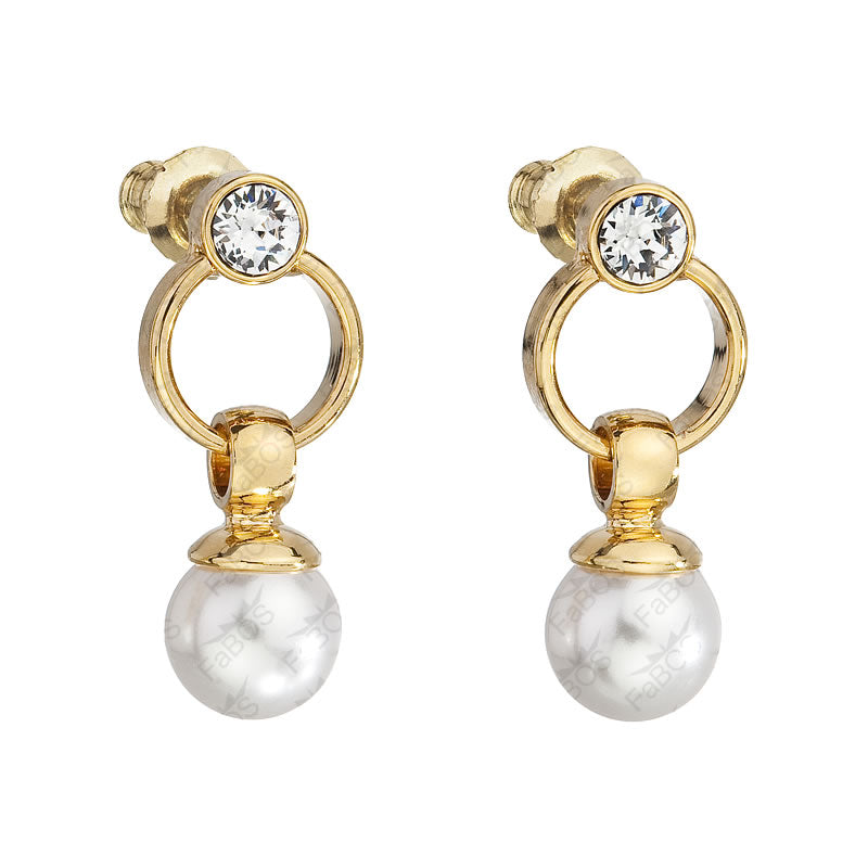 CRYSTAL SWAROVSKI PEARL STYLE EARRINGS