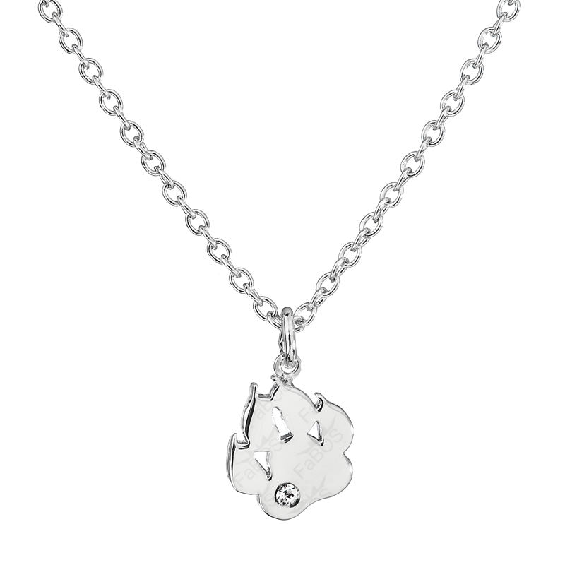 PAW NECKLACE WITH CRYSTAL SWAROVSKI SHATON