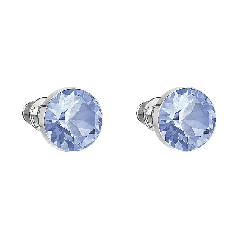 SHATON 8MM LIGHT SAPPHIRE SWAROVSKI® CRYSTAL EARRINGS