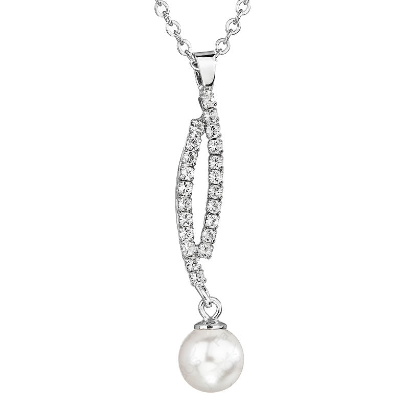 UNDER THE WHITE PEARL SWAROVSKI® CRYSTAL NECKLACE
