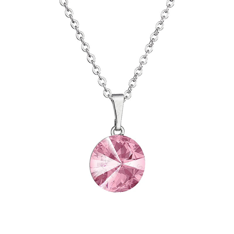 RIVOLI 12 MM LIGHT ROSE SWAROVSKI® CRYSTAL NECKLACE