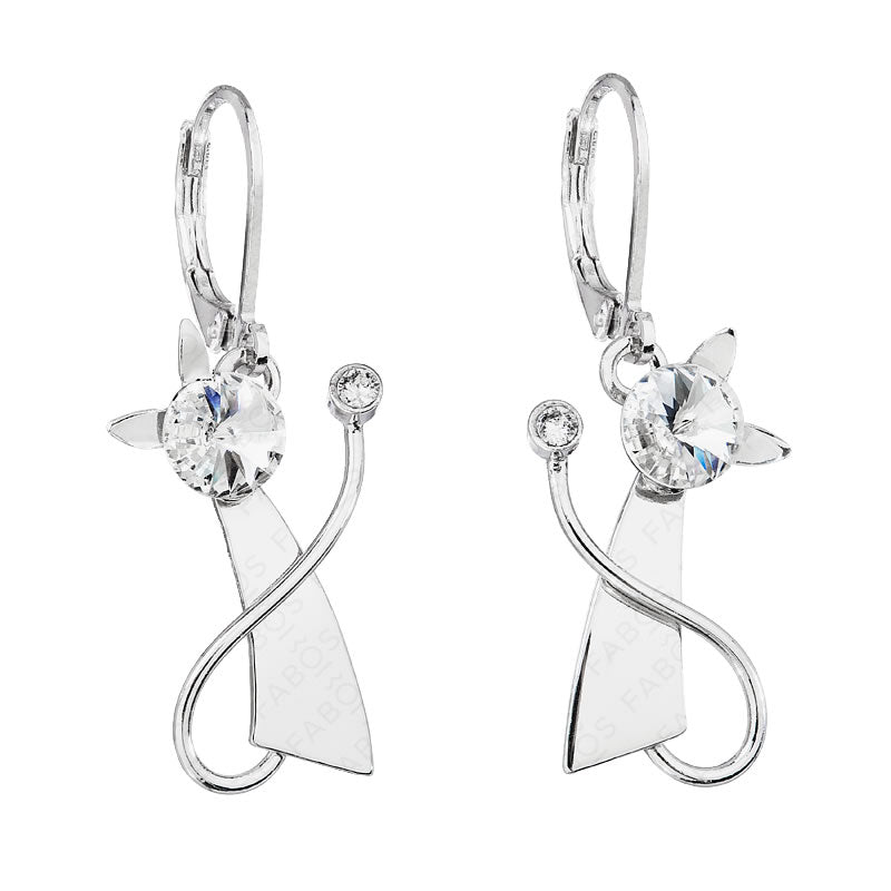 TWO CATS SWAROVSKI® CRYSTAL EARRINGS