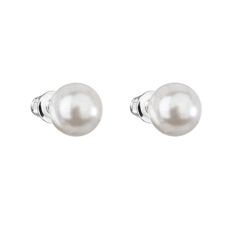 PEARL EARRINGS 8 MM WHITE FABOS