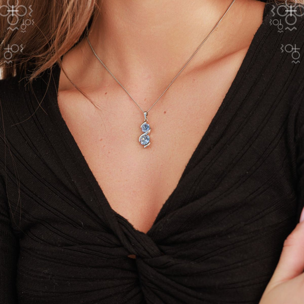 SUSIE LIGHT SAPPHIRE SWAROVSKI® CRYSTAL NECKLACE